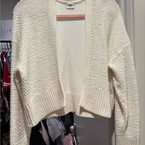 Abercrombie & Fitch Women's Cream and White Cardigan